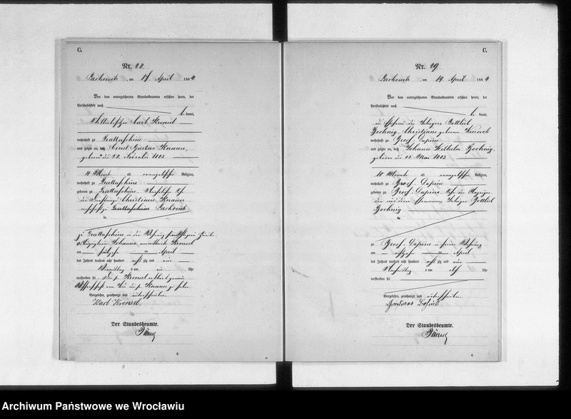 image.from.unit.number "Sterbehauptregister des Standesamtes Laskowitz 1884"