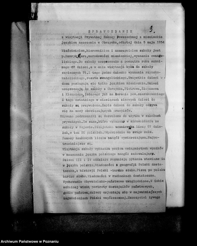 Obraz 12 z jednostki "Prywatna Szkoła Powszechna z niemieckim językiem nauczania w Obrzycku powiat Szamotuły"