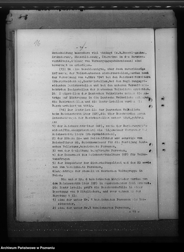 Obraz 20 z jednostki "Zarządzenia namiestnika Kraju Warty oraz sprawozdanie z konferencji w sprawie listy narodowej"