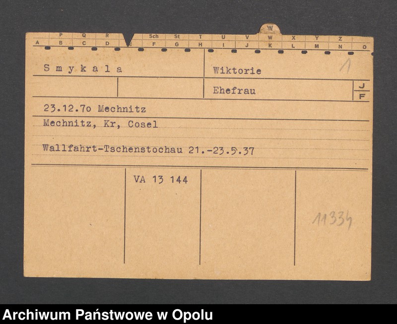 Obraz 3 z jednostki "[Smykala Wiktorie, ur. 23.12.1870 Mechnitz]"