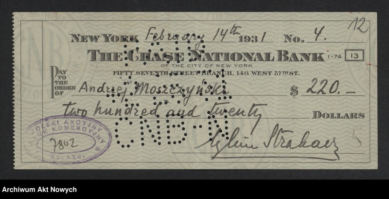 image.from.unit.number "Korespondencja z bankami, zestawiania i pokwitowania wpłat i wypłat, czeki"