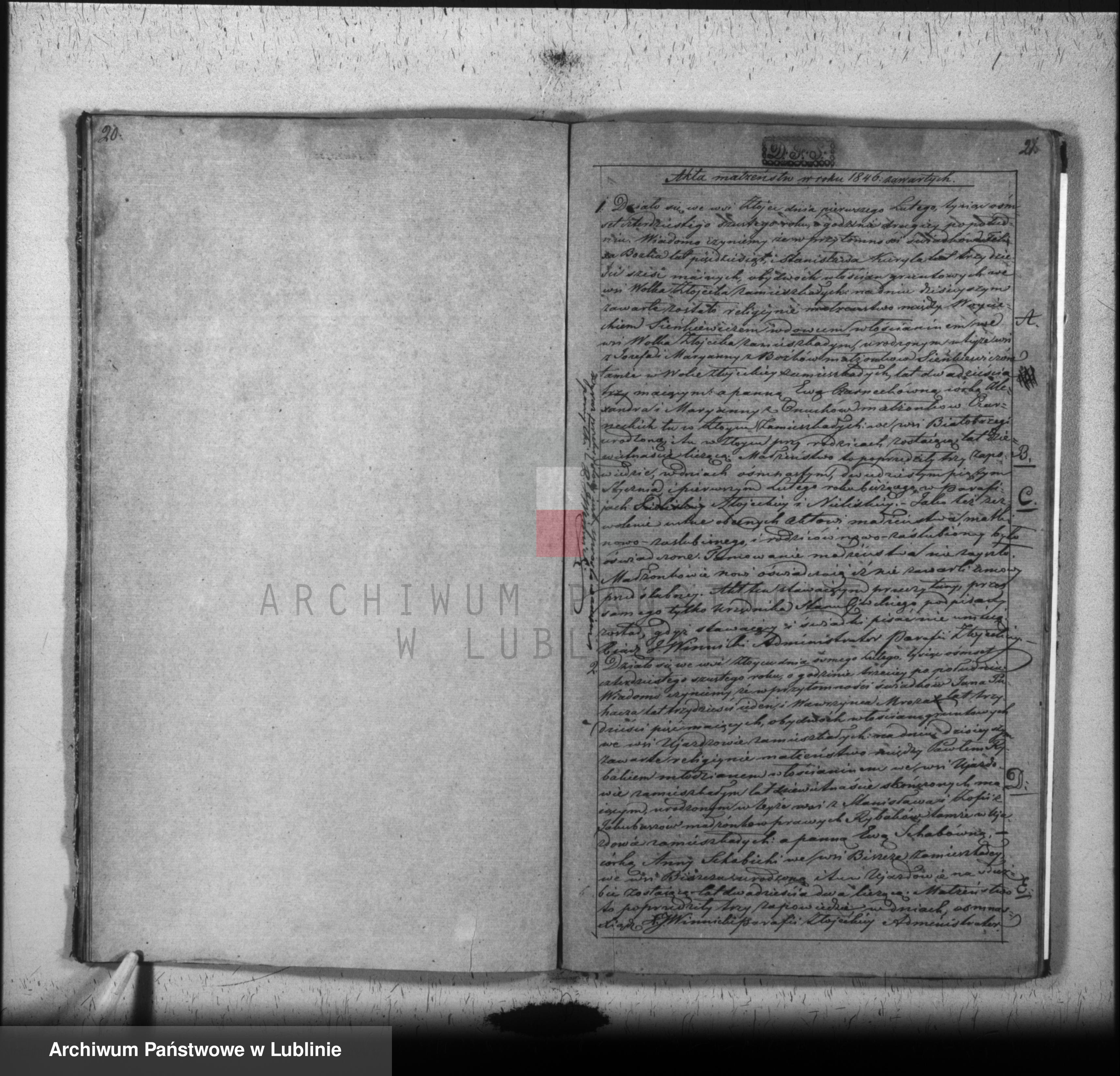 Skan z jednostki: Księga urodzeń, małżeństw i zgonów