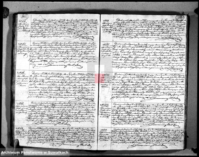 image.from.unit.number "Księga duplikat urodzonych, zaślubionych i umarłych urzędnika stanu cywilnego, parafii suwalskiey na rok 1835"