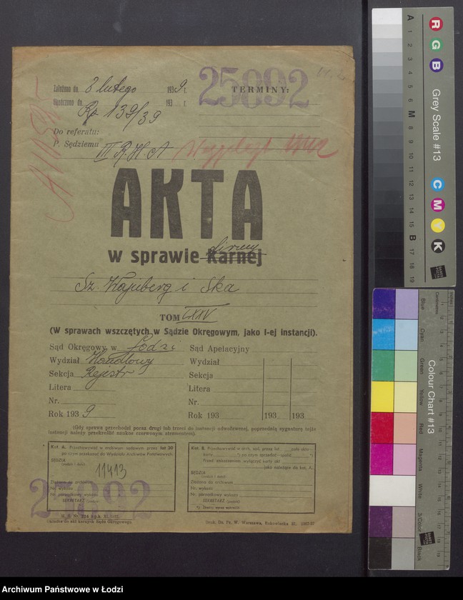 Obraz 2 z jednostki "Szymon Wajnberg, Mojsze – Icchok Wajnberg – wyrób towarów włokienniczych i skręcalni"