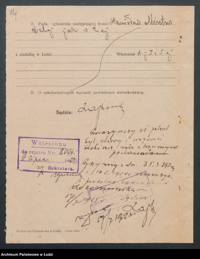 Obraz 16 z jednostki "Stanisław Mintus- sklep rzeźniczy"