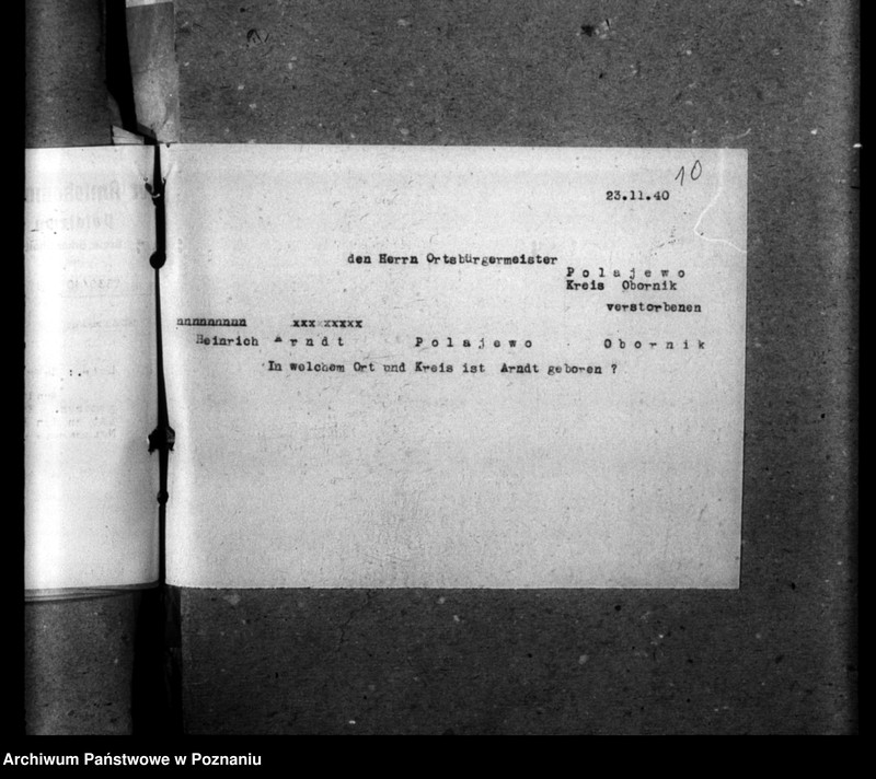 Obraz 14 z jednostki "Korespondencja w sprawie miejscowych Niemców, którzy zginęli w 1939 roku A - Z"