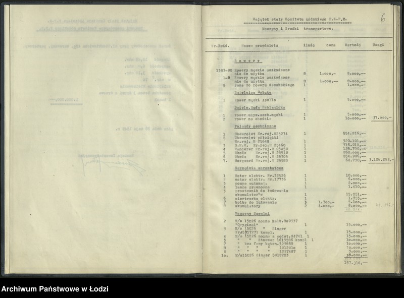 Obraz 8 z jednostki "Bilans Komitetu Miejskiego PPR w Łodzi sporządzony na dzień 31grudnia 1948 r."