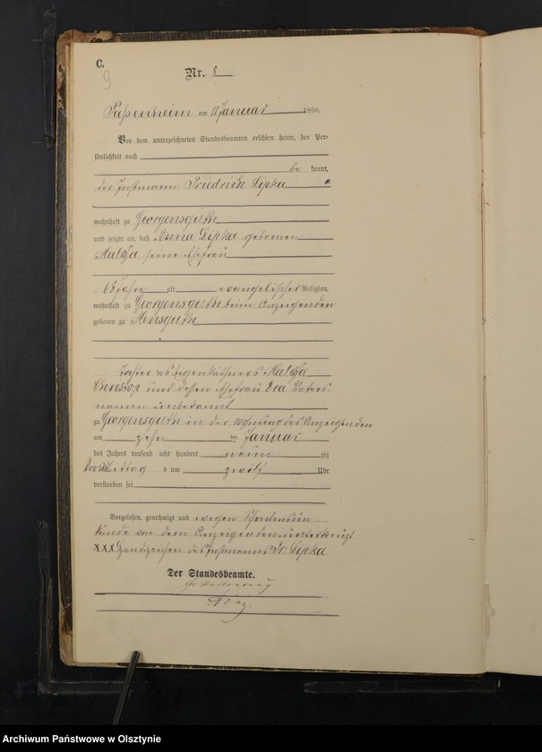 image.from.unit.number "Sterbe-Haupt-Register Nr 1 - 205"