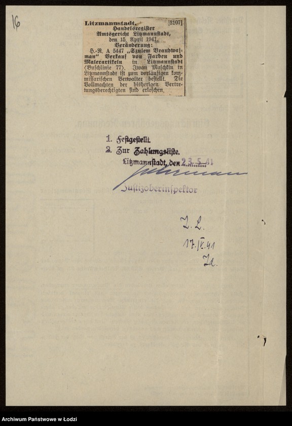 Obraz 18 z jednostki "Szulem Brandwajman- sprzedaz nici"