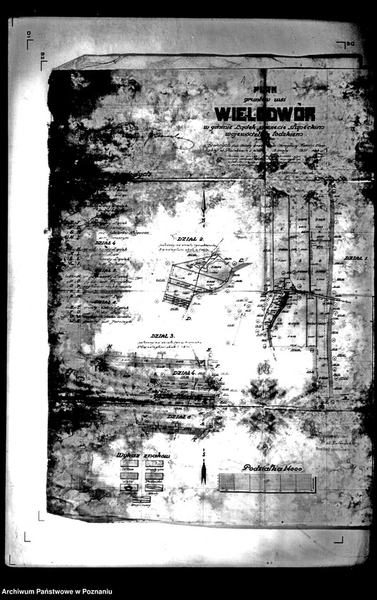 Obraz 6 z jednostki "/Szkic ogólnych wytycznych projektu scalenia wsi Wielodwór powiatu konińskiego oraz plan gruntów wsi Wielodwór/"