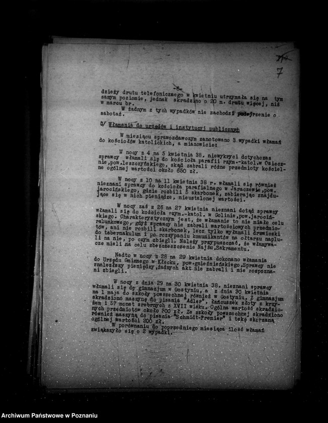 Obraz 11 z jednostki "Sprawozdania ze stanu bezpieczeństwa za miesiąc kwiecień-maj-czerwiec 1938 r."