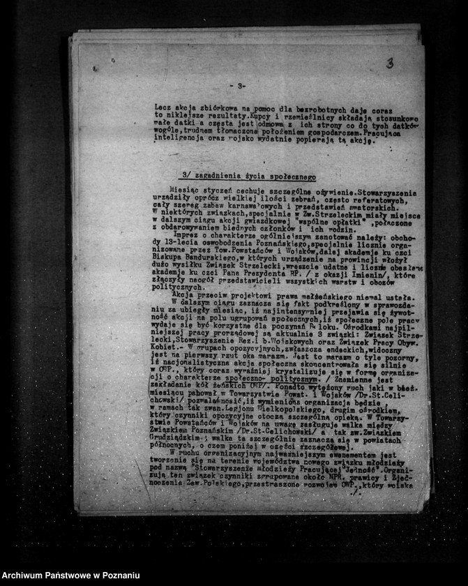 Obraz 7 z jednostki "Sprawozdania z polskiego legalnego ruchu polityczno-społecznego za miesiące styczeń, luty, marzec 1932 r."