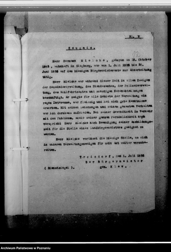 Obraz 16 z jednostki "Milke, Hermann, Verwaltungsangestellter"