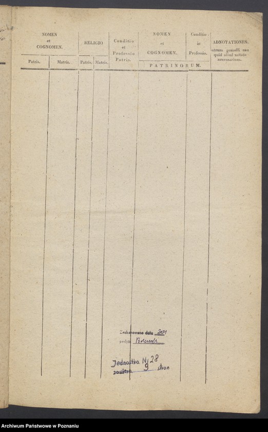 Obraz 9 z jednostki "Libri Metrices Baptisatorum, Copulatorum et Mortuorum."