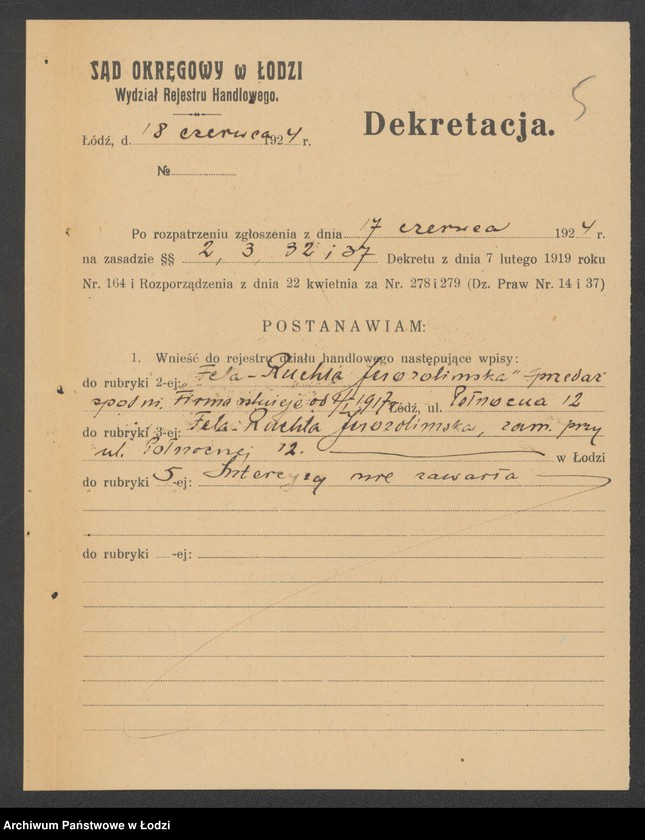 Obraz 7 z jednostki "Fela – Ruchla Jerozolimska – sprzedaż spodni"