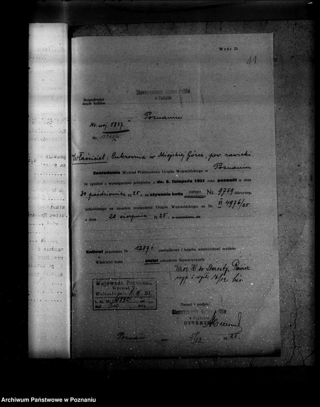 image.from.unit.number "Cukrownia w Miejskiej Górce powiat rawicki nr woj. kotła 5837"