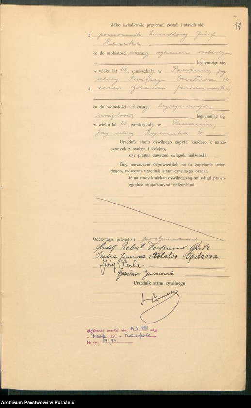 Obraz 13 z jednostki "Księga miejscowa małżeństw tom IV [Rejestr główny małżeństw]"
