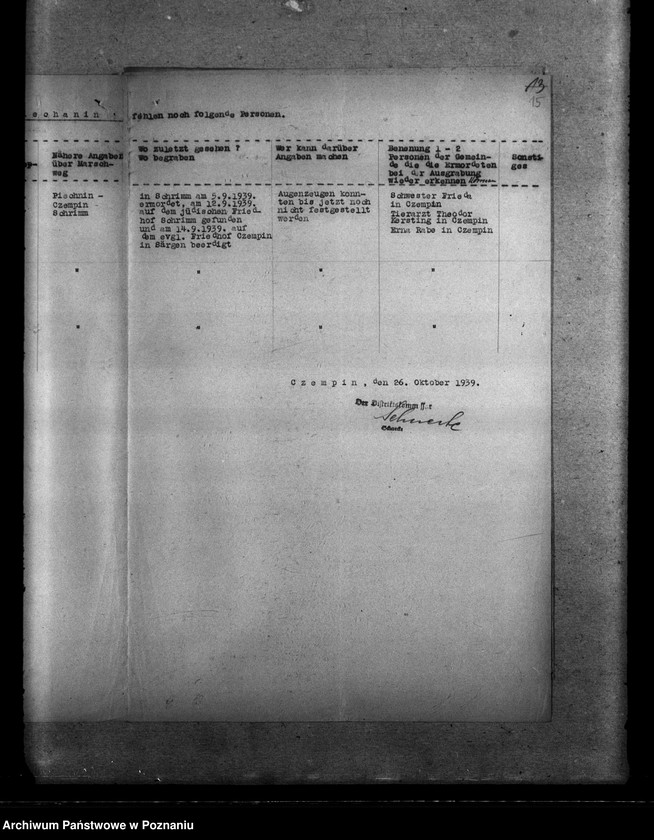 Obraz 19 z jednostki "Amtliche Meldungen Kreis Kosten (Kościan)"