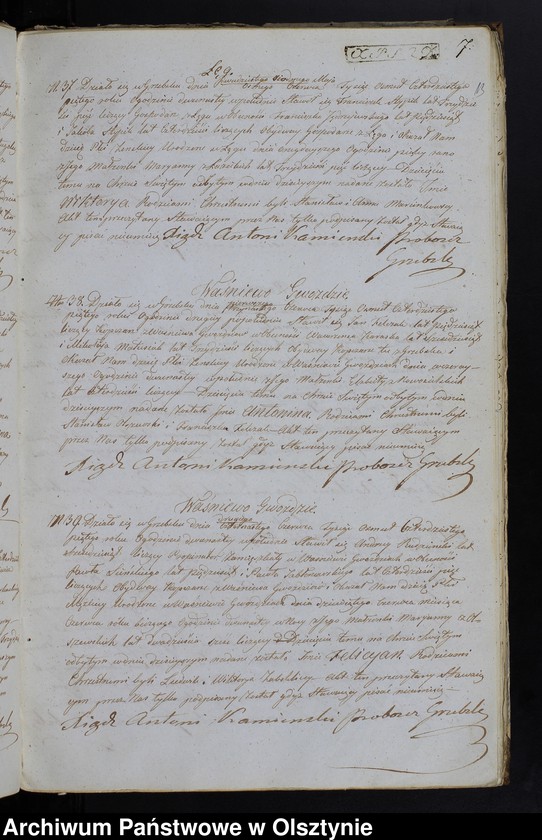image.from.unit.number "Duplikat Aktów Urodzenia, Zaślubień, Zeńścia z Parafii Grzebskiey za Rok 1845"