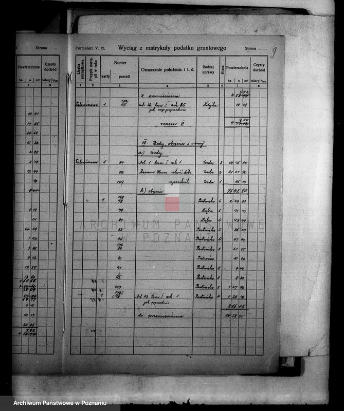 Obraz 13 z jednostki "Operat wyłączeń w myśl art.4 i 5 ustawy o reformie rolnej majątku Falmierowo powiatu wyrzyskiego mikrofilm"