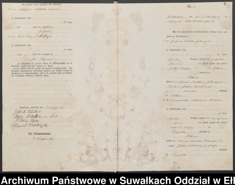 image.from.unit.number "Heiraths-Haupt-Register des Königlichen Preussischen Standes-Amtes Kallischken Kreis Johannisburg"