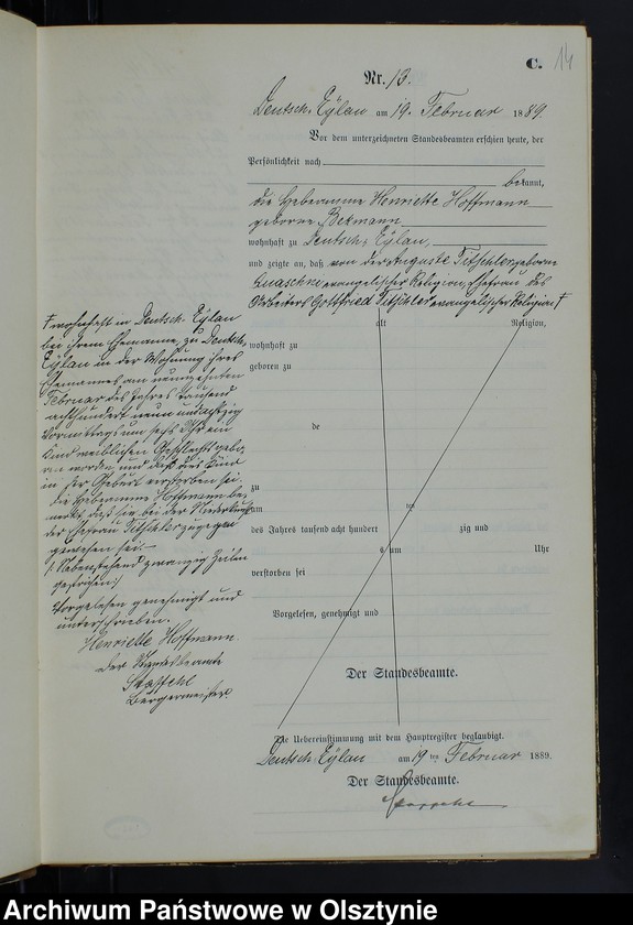 image.from.unit.number "Sterbe-Neben-Register Nr 1 - 98"