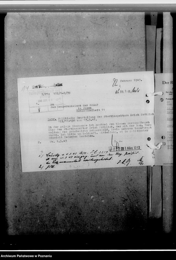 Obraz 18 z jednostki "Fröhlich, Erich - inspektor miejski"