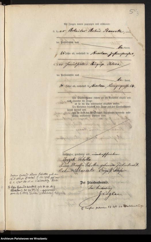 image.from.unit.number "Heiraths-Haupt-Register Breslau I 1909 Band 4"