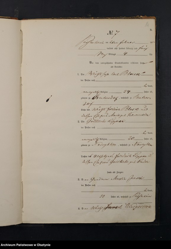 image.from.unit.number "Haupt-Heiraths-Register Nr 1 - 42"