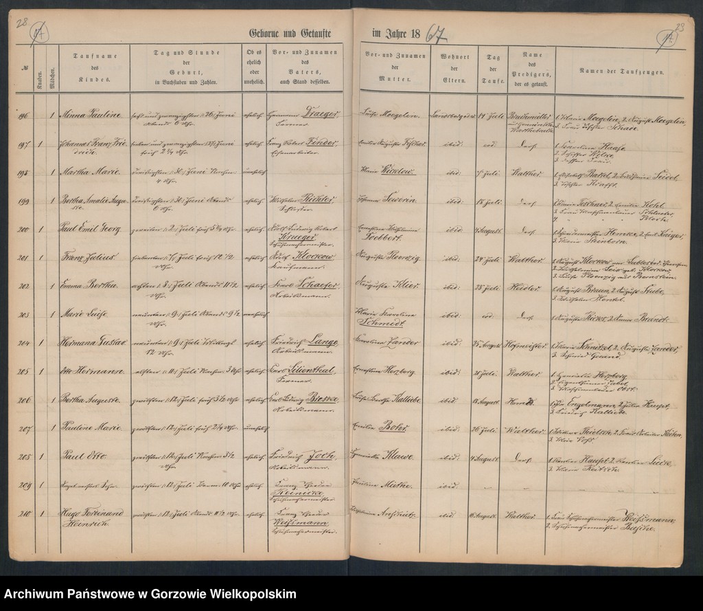 image.from.unit.number "Duplikate der Hauptkirche zu Landsberg an der Warthe (zawiera także księgę zgonów Konkordier Kirchen Gemeinde mit der reformirten und Militair Gemeinde z 1867 r.)"