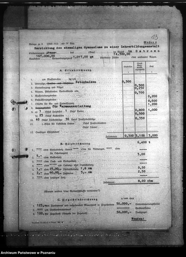 Obraz 18 z jednostki "Instandsetzung und Herrichtung der Gebäde für Lehranstalten"