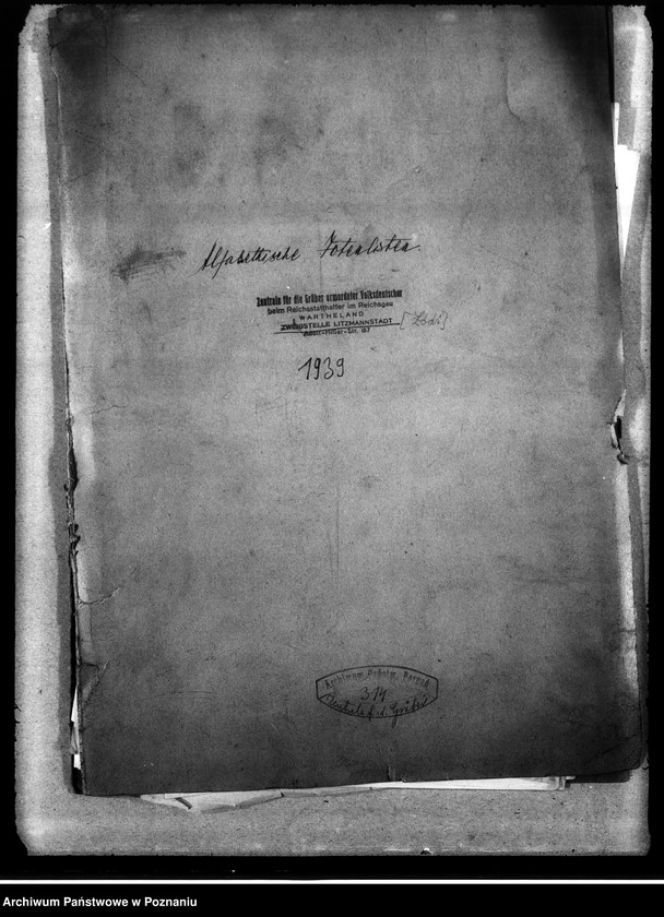 Obraz 4 z jednostki "Zweigstelle Litzmannstadt (Łódź) Alfabetinke Totenlisten"