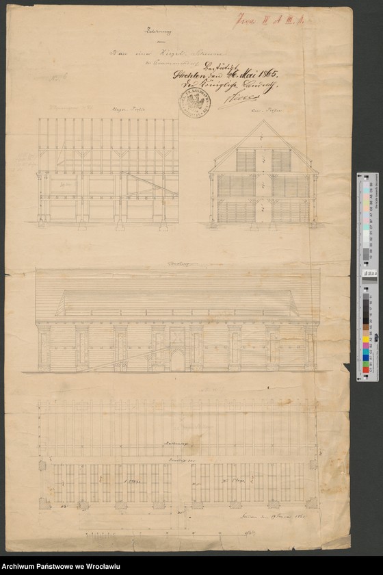 Obraz 1 z jednostki "Zeichnung zum Bau einer Ziegelscheune zu Crummendorf"