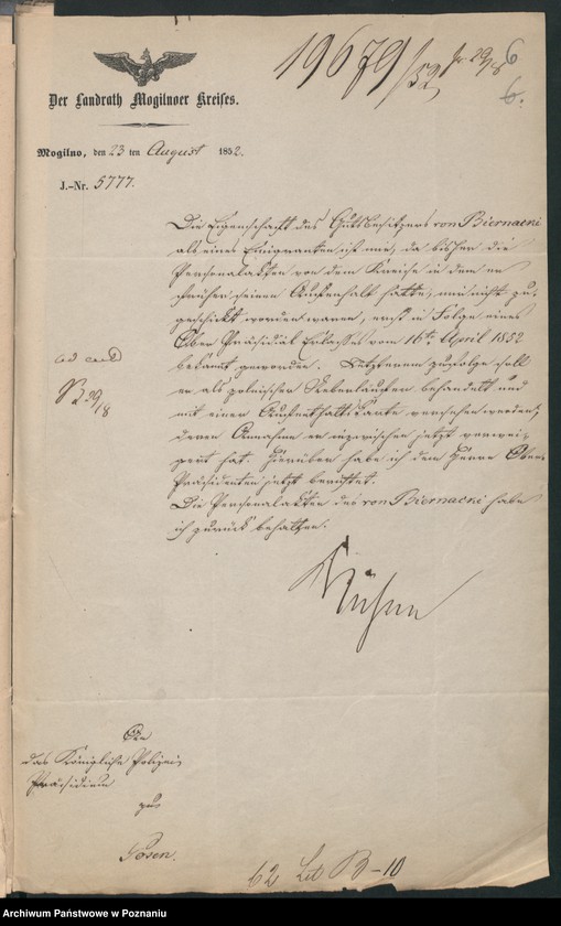 Obraz 11 z jednostki "A. betr. den polnischen Flüchtling Wladislaus /Wladimir/ von Biernacki"