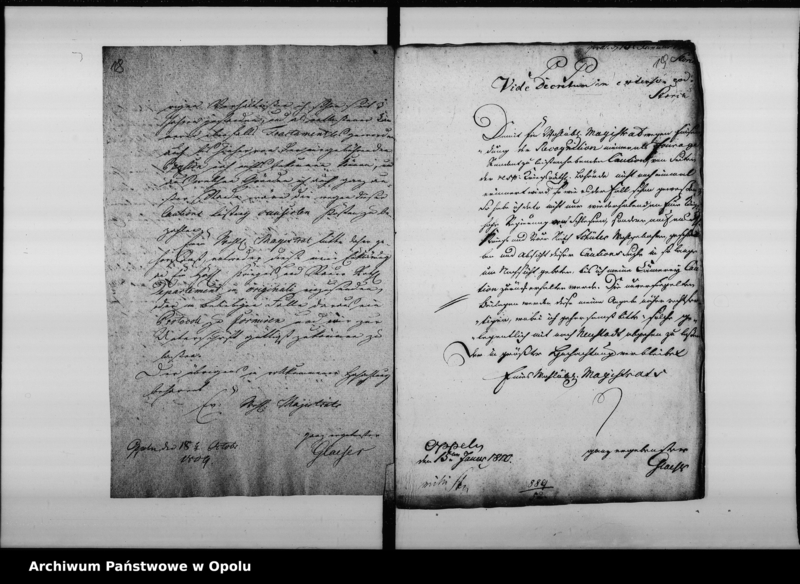 Obraz 19 z jednostki "Acta von Anstellung des fourage Magazin Rendanten zu Oppeln so wie dessen Cautions Leistung und Amtsführung betreffend. de anno 1809 bis um [1817]"