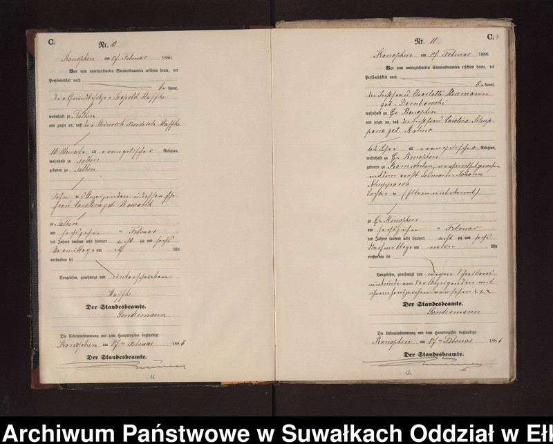 image.from.unit.number "Sterbe-Neben-Register des Preussischen Standes-Amtes Gr. Konopken Kreis Loetzen"