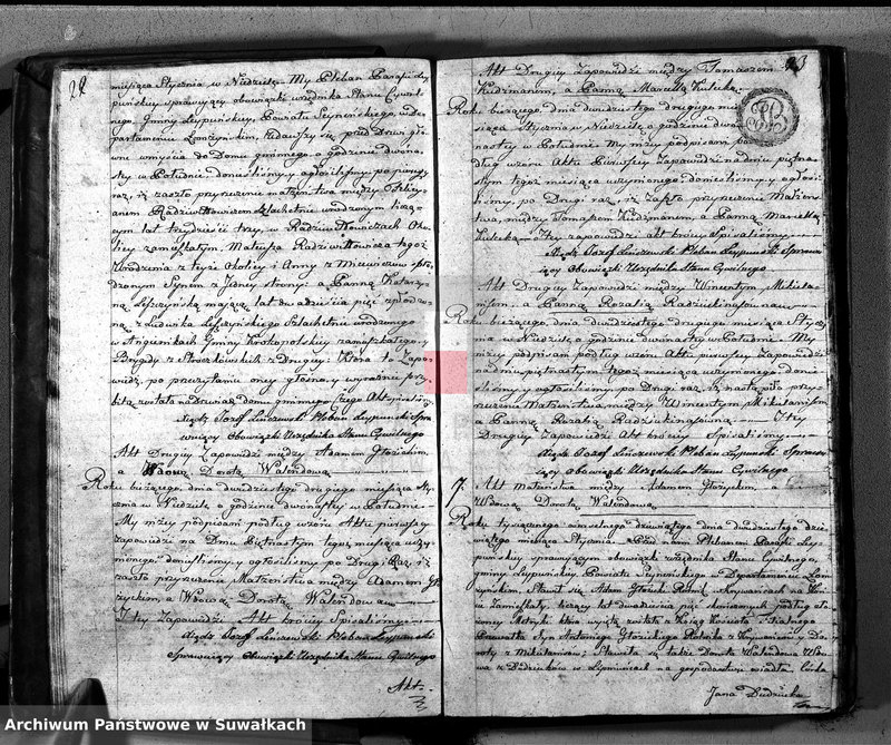 image.from.unit.number "Księga Aktów Cywilnych Małżeństwa Gminy Leypuńskiej od Dnia pierwszego Maja 1808 zaczęta y do końca Dnia 1-o Maja 1809 R-u ukończona"