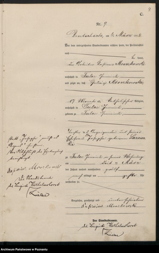 Obraz 11 z jednostki "Sterbe-Haupt-Register"