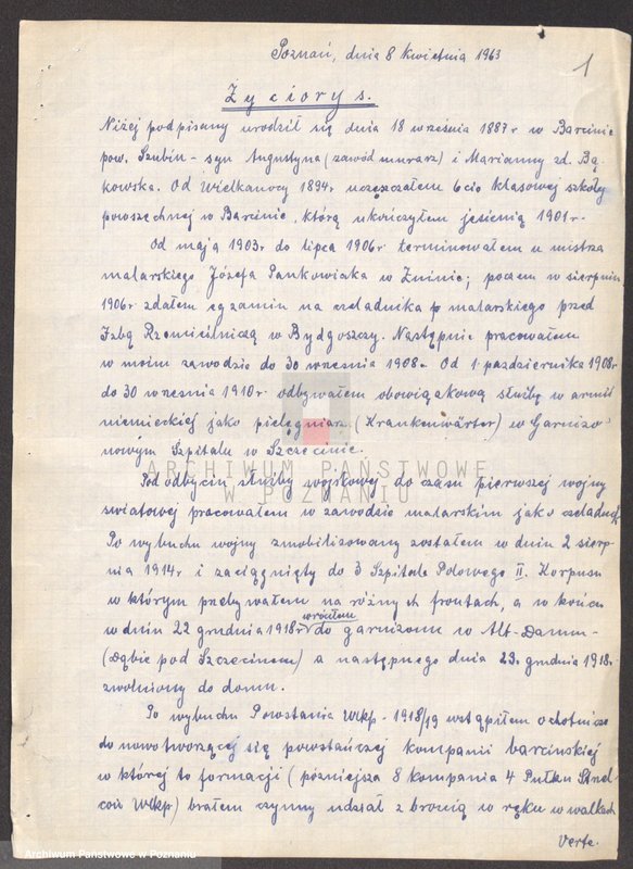 Obraz 10 z jednostki "Życiorysy powstańców wielkopolskich: B - tom V /Brandecki Michał - Brzozowski Jan/."