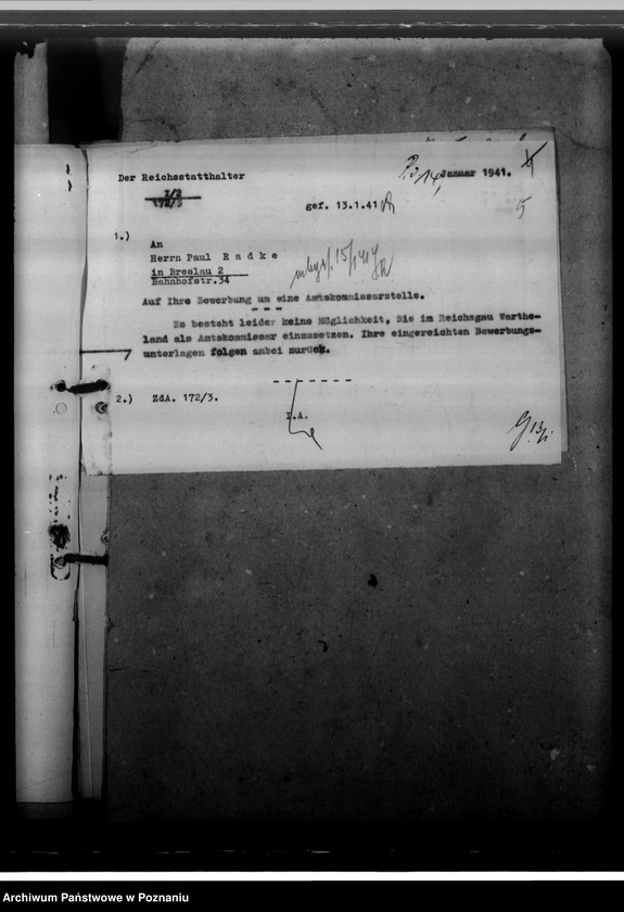 Obraz 9 z jednostki "Bewerbungen um Anstellung im Beamtendienst"