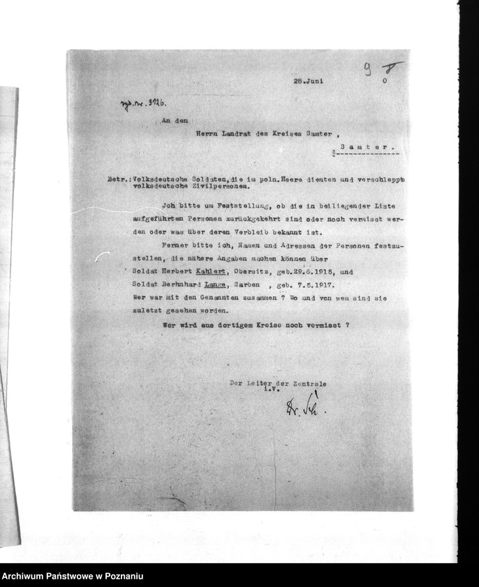 Obraz 20 z jednostki "Amtliche Meldungen Kreis Samter (Szamotuły)"