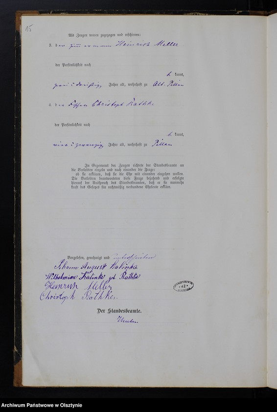 image.from.unit.number "Heiraths-Haupt-Register Tom I,Nr 1 - 29"