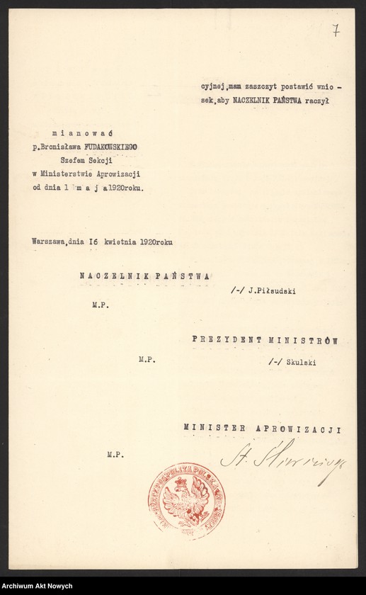 image.from.unit.number "Nominacje i dymisje w Ministerstwie Aprowizacji"
