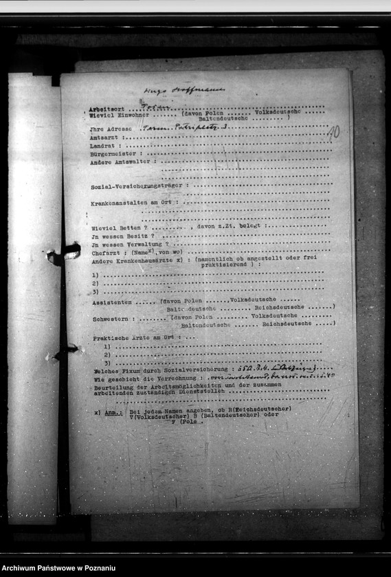 Obraz 15 z jednostki "Amtsärzte - Kreis Posen - Land (wyposażenie szpitali)"