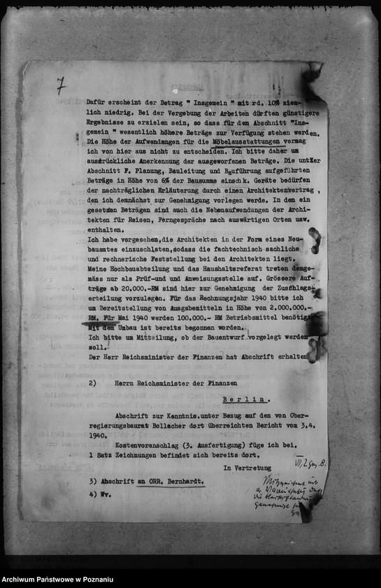 Obraz 11 z jednostki "Umbau des Schlosses Posen"