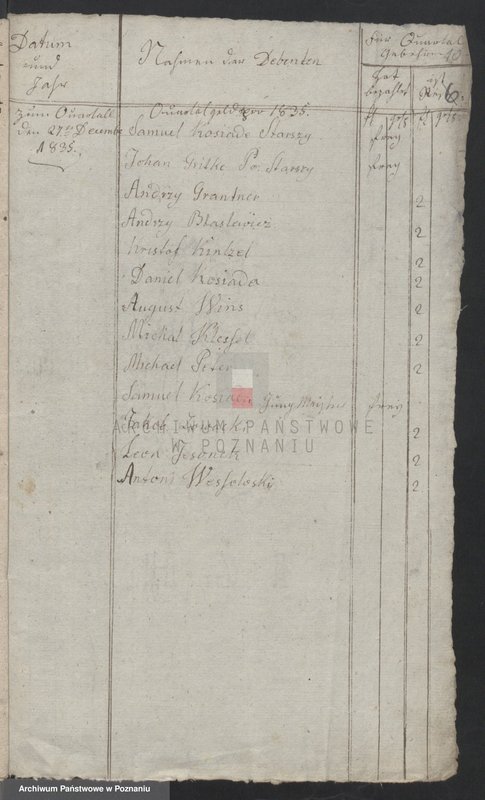 image.from.unit.number "Einnahme von Beiträgen für Arme von Quartalgeld,  Meister - Gesellen - und Lehrburschen - Eintragungen"