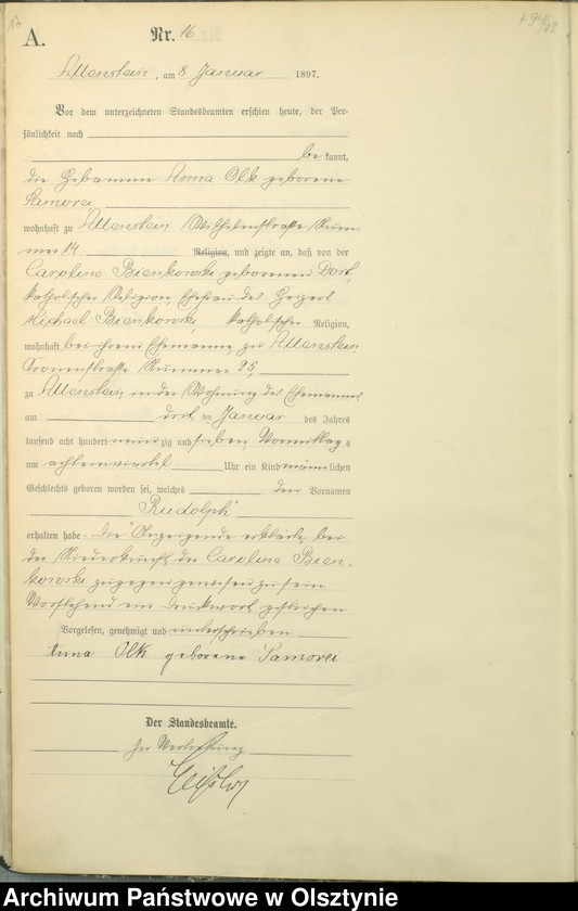 image.from.unit.number "Geburts-Haupt-Register Tom I,Nr 1 - 399"