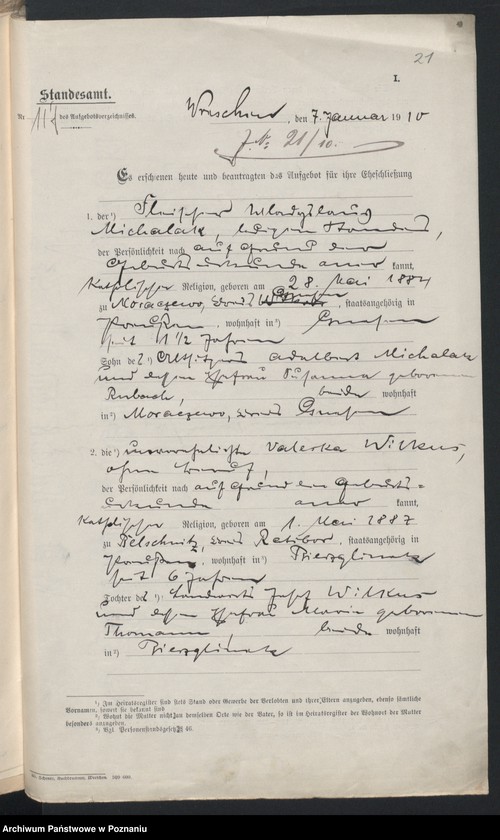image.from.unit.number "Standesamtes Urkunden betreffends Sammelacten für Heiratssachen"