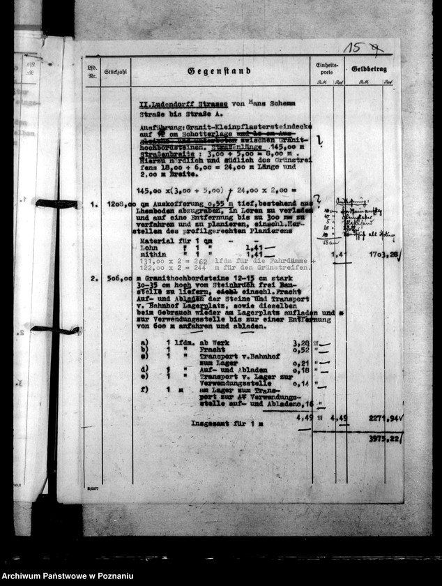 Obraz 19 z jednostki "Kreisstadt Kempen. Antrag auf Aufschliessungskosten der Siedlung für Reichsbedienstete"