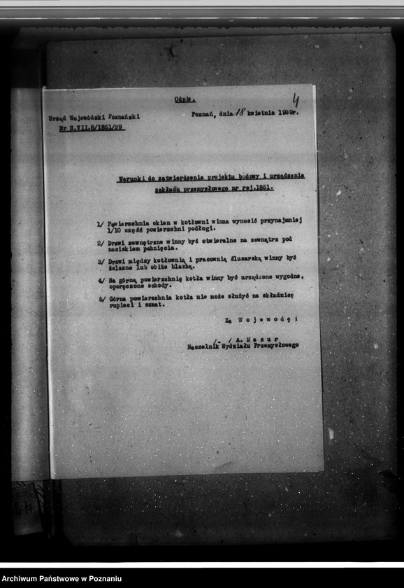 image.from.unit.number "Zatwierdzenie projektu budowy i urządzenia zakładu przemysłowego /Fabryki Płatków Ziemniaczanych i tartaku/ w Koźminie własność Koźmińskie Zakłady Rolniczo-Przemysłowe Spółka Akcyjna"